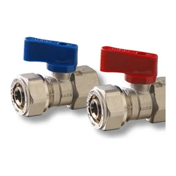 1/2" MİNİ KÜRESEL VANA (İç Dişli / PE-RT Bağlantılı) DN15/16mm Kırmızı